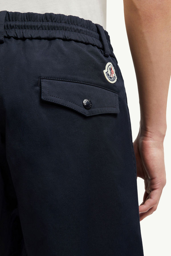 Cotton Gabardine Chinos Men Navy Blue Moncler 1