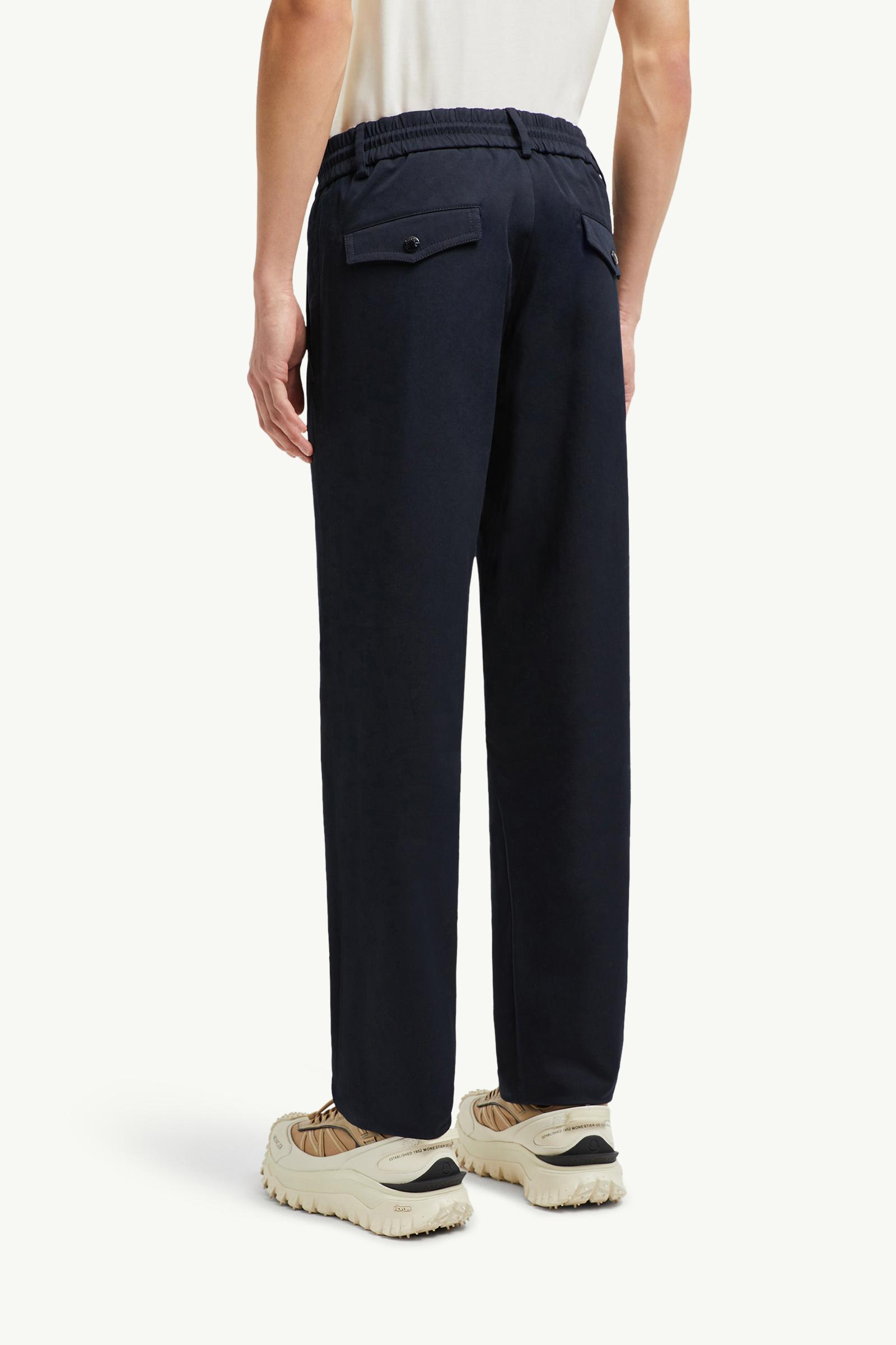 【新品】MONCLER Gamme Bleu スラックスパンツ Navy 0 Navy Blue Cotton Gabardine Chinos - Pants & Shorts for Men
