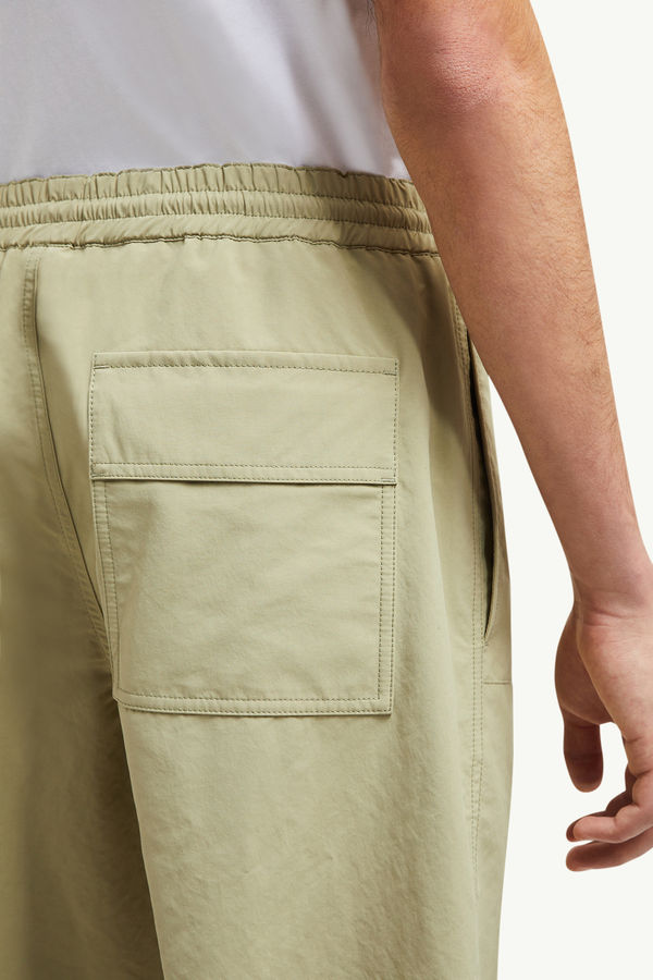 Embroidered Logo Patch Jogging Trousers Men Light Beige Moncler 5