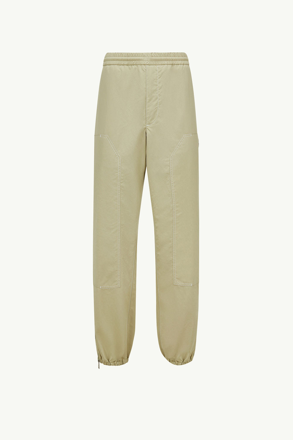 Embroidered Logo Patch Jogging Trousers Men Light Beige Moncler 2