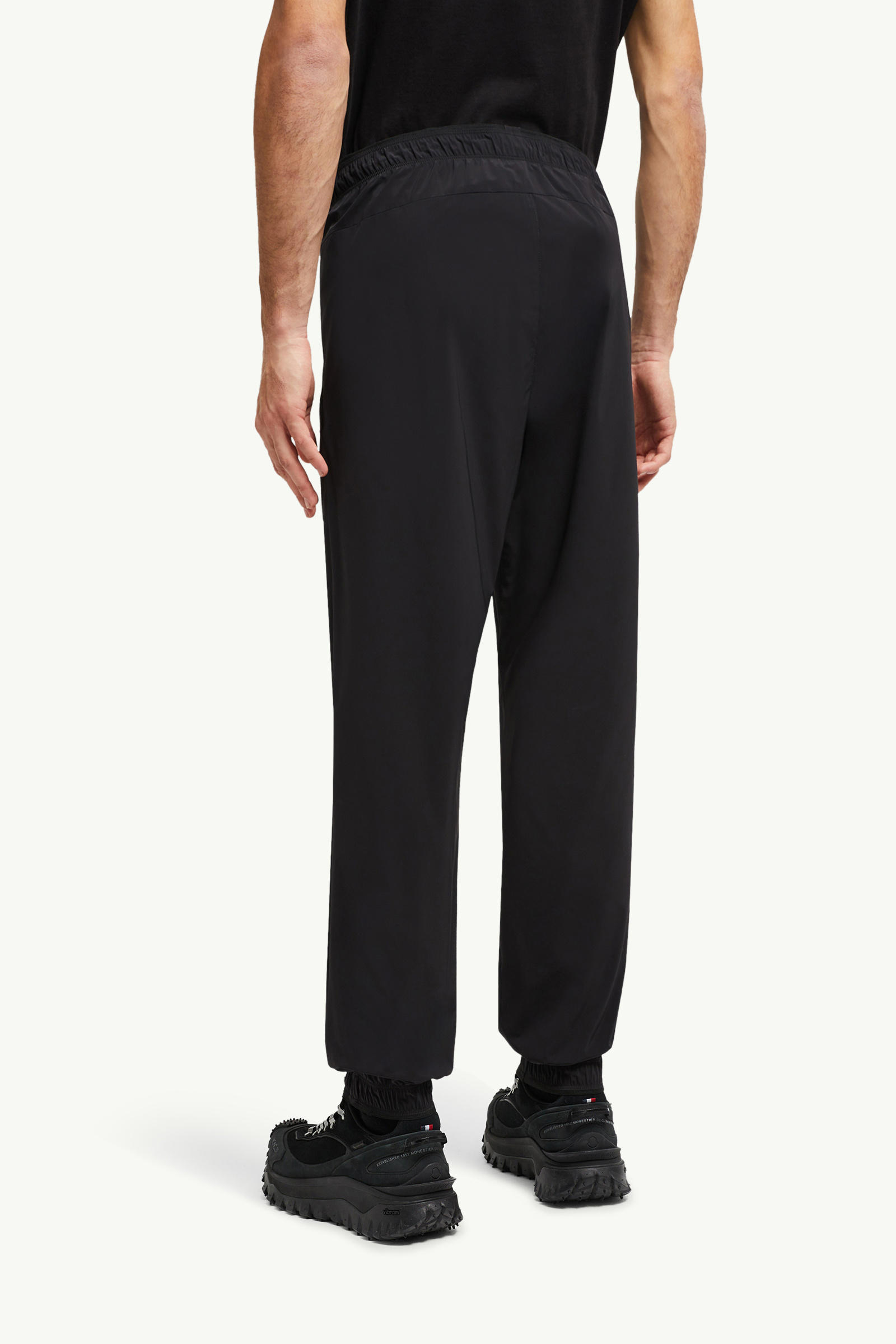 Logo Patch Jogging Trousers Men Black Moncler 4