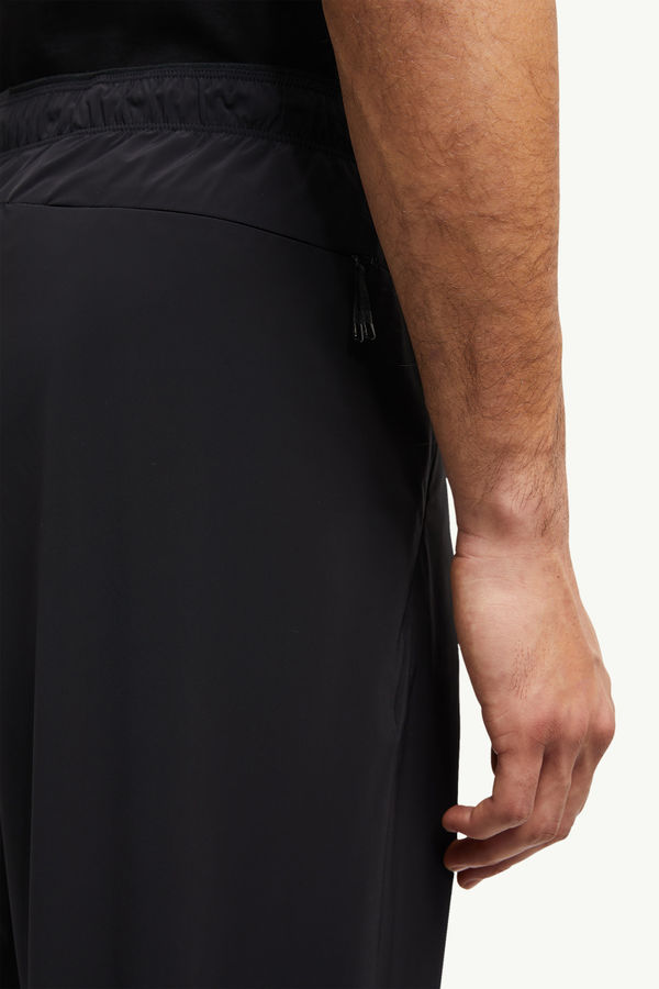 Logo Patch Jogging Trousers Men Black Moncler 5