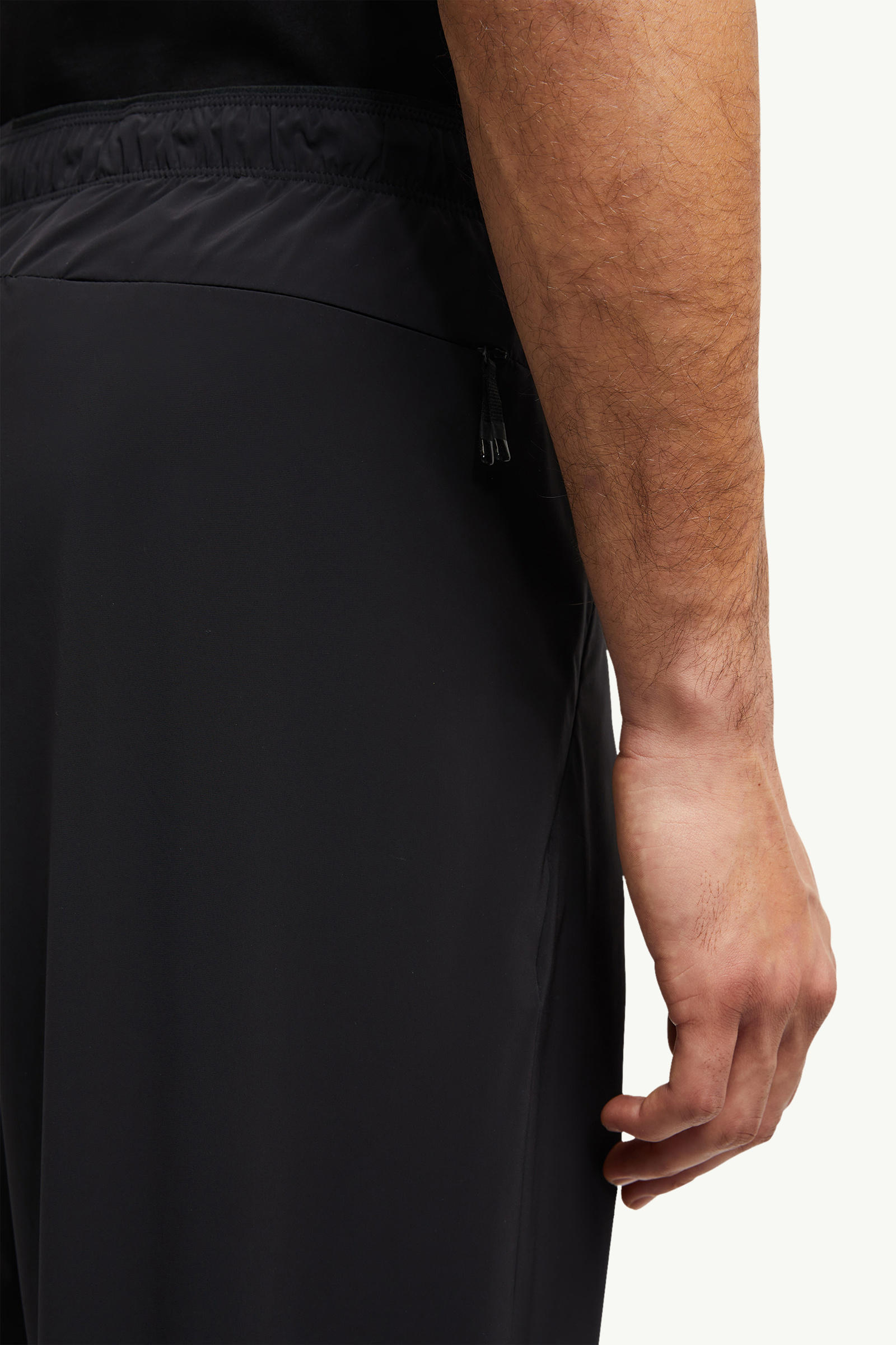 Logo Patch Jogging Trousers Men Black Moncler 5