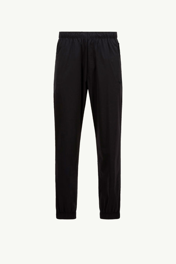 Logo Patch Jogging Trousers Men Black Moncler 2