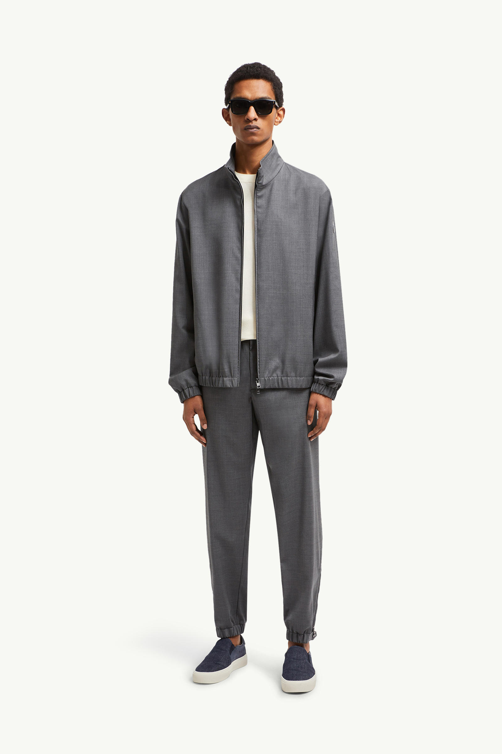 Joggers in lana Uomo Grigio Scuro Moncler 0