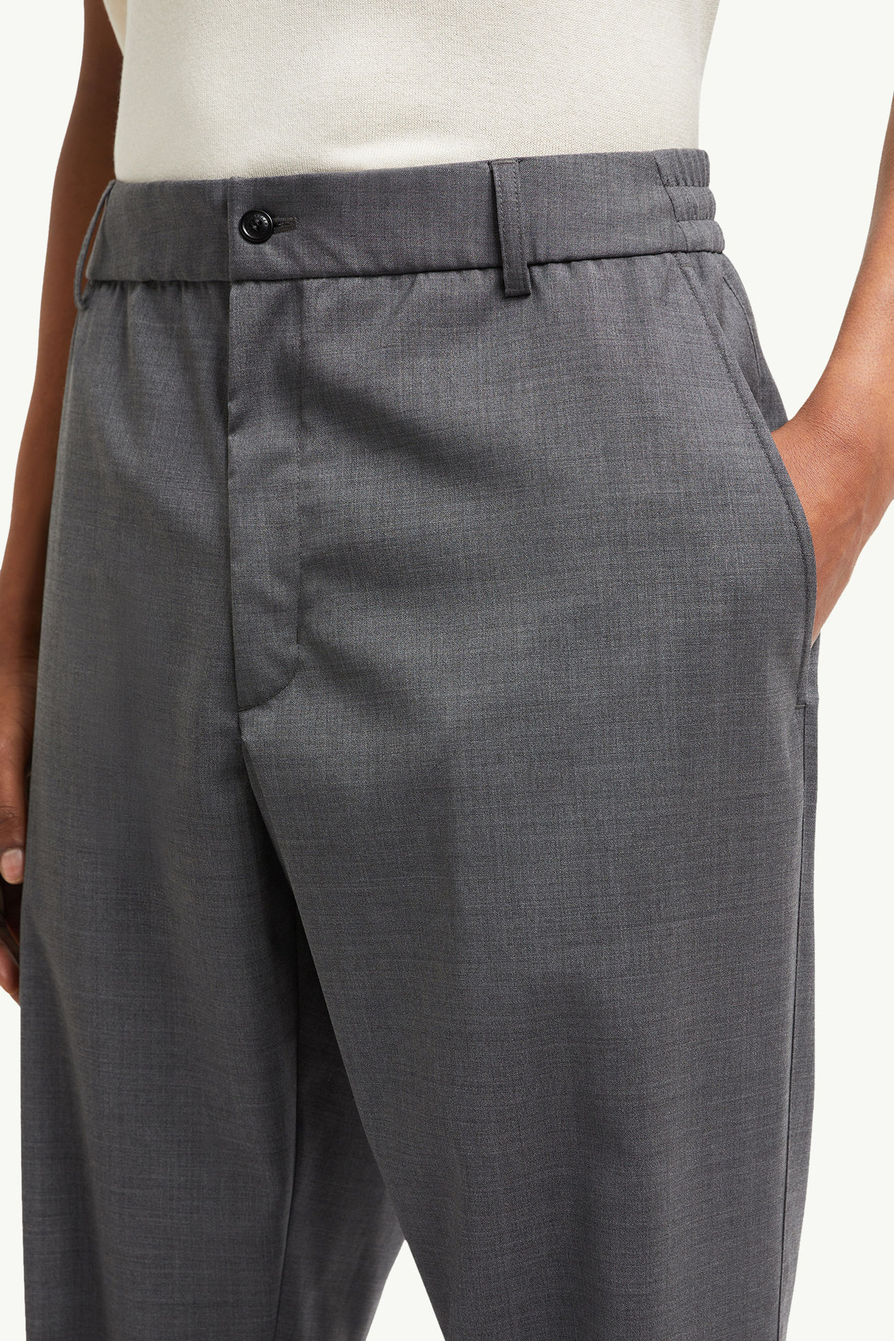 羊毛慢跑褲 男士 深灰色 Moncler 5