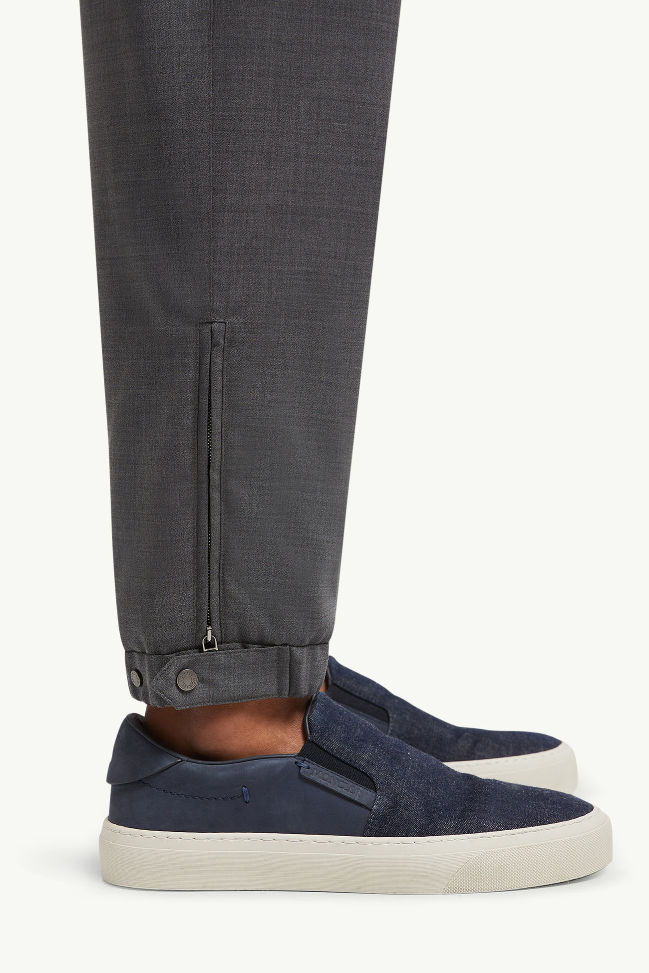 羊毛慢跑褲 男士 深灰色 Moncler 6