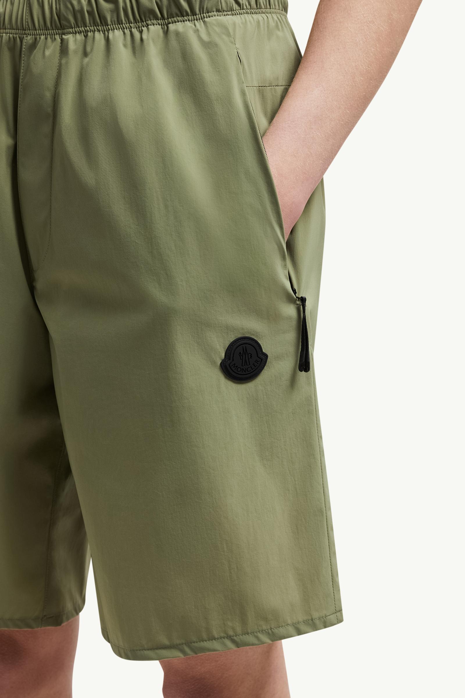 Logo Patch Shorts Men Sage Green Moncler 1
