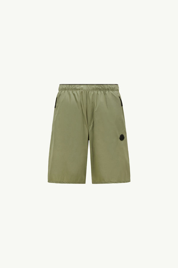 Logo Patch Shorts Men Sage Green Moncler 2
