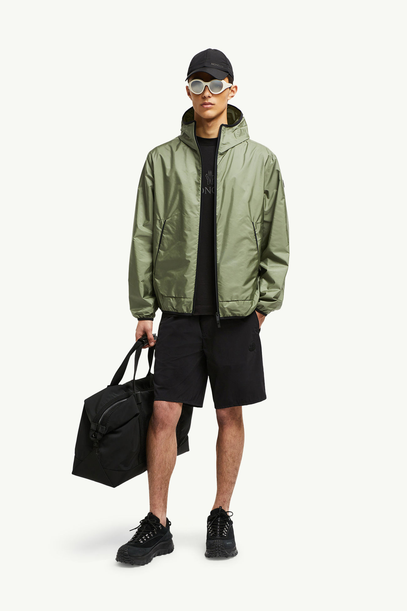 男士标识贴片短裤 男士 黑色 Moncler 0