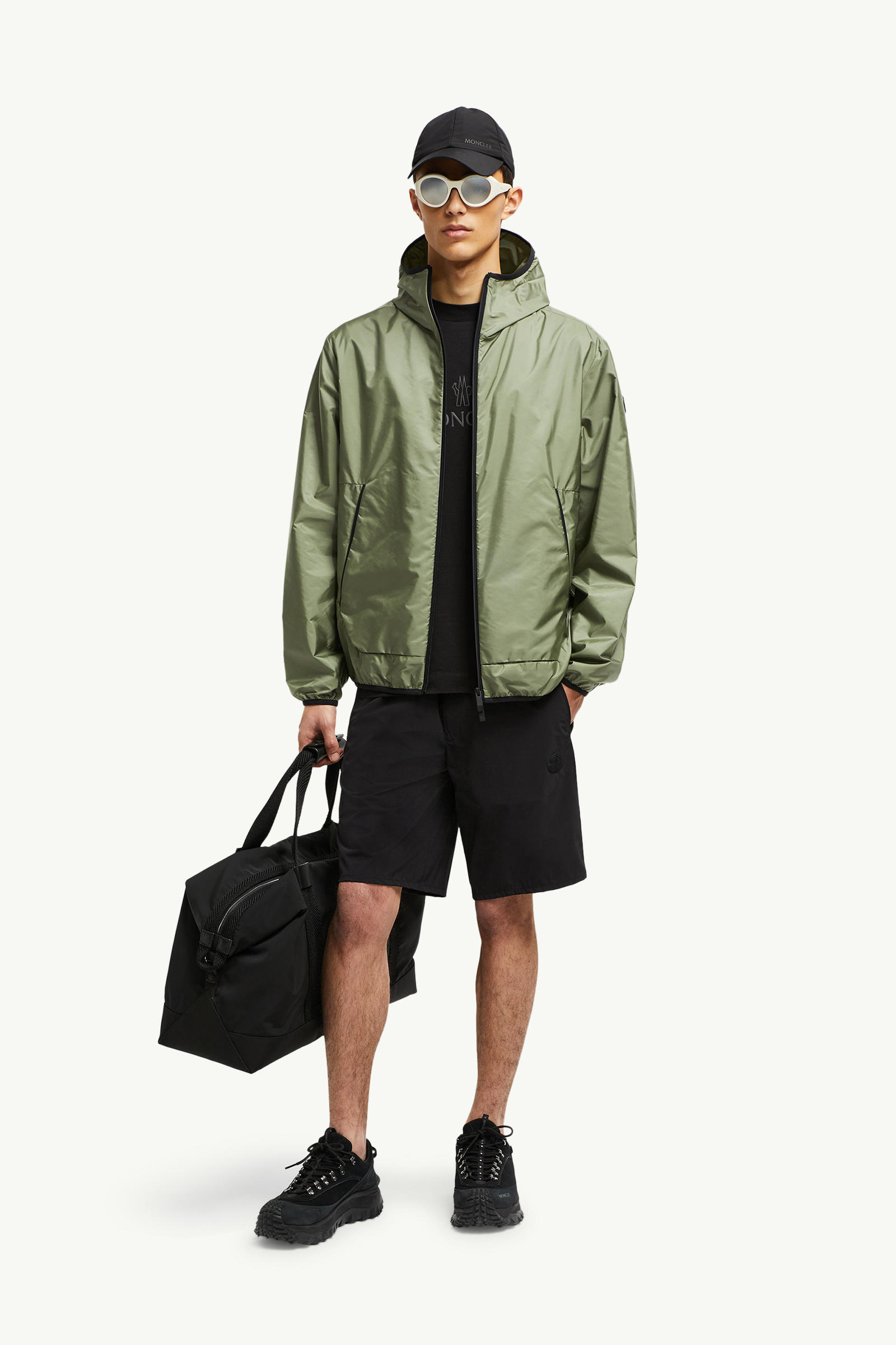 로고 패치 쇼츠 남성 블랙 Moncler 0