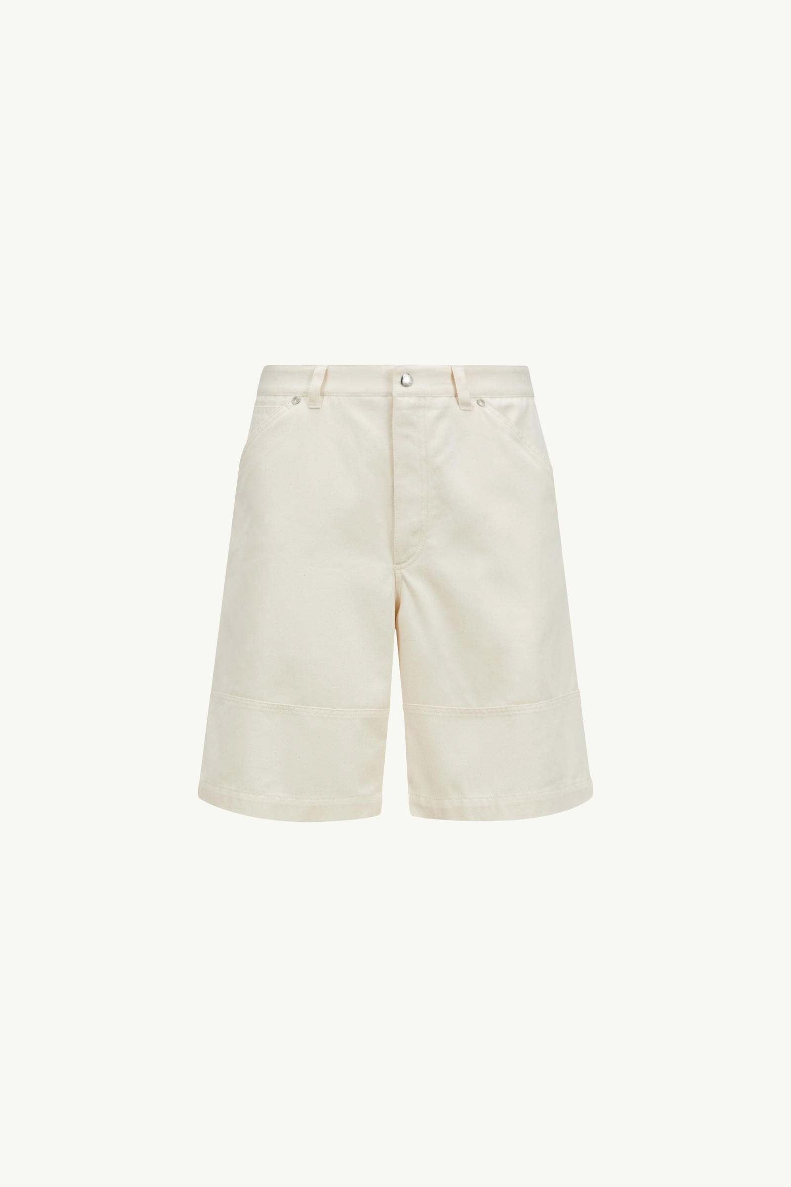 Cotton Bermuda Shorts Men White Ivory Moncler 2