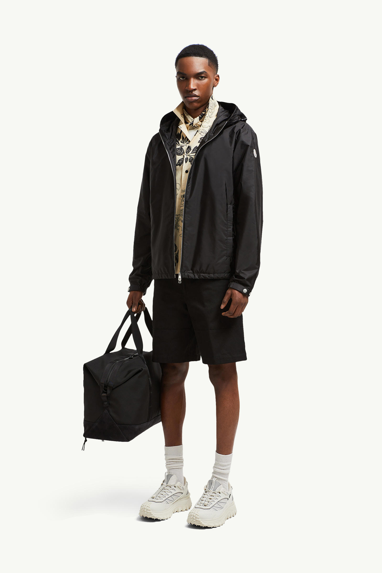 Bermuda en coton Hommes Noir Moncler 0