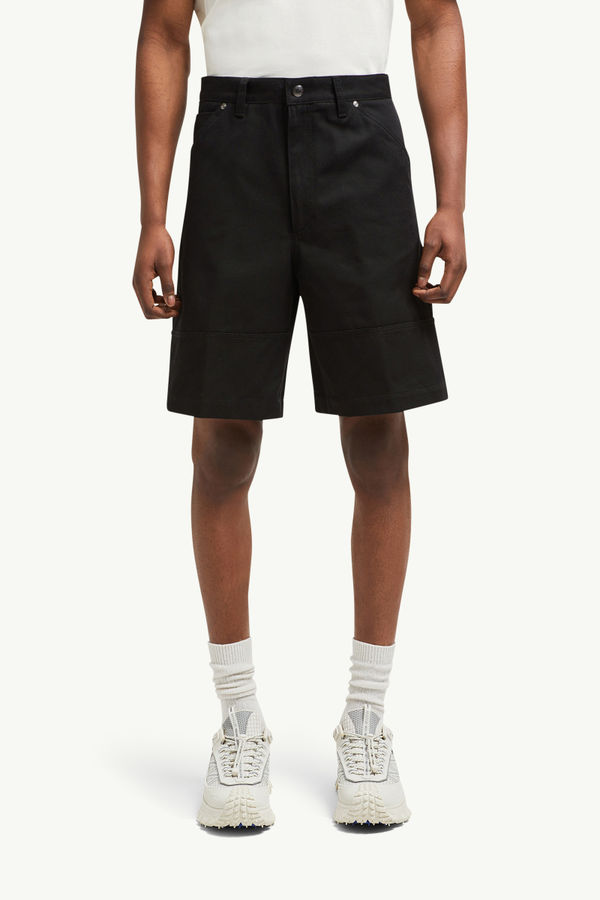 Bermuda en coton Hommes Noir Moncler 3