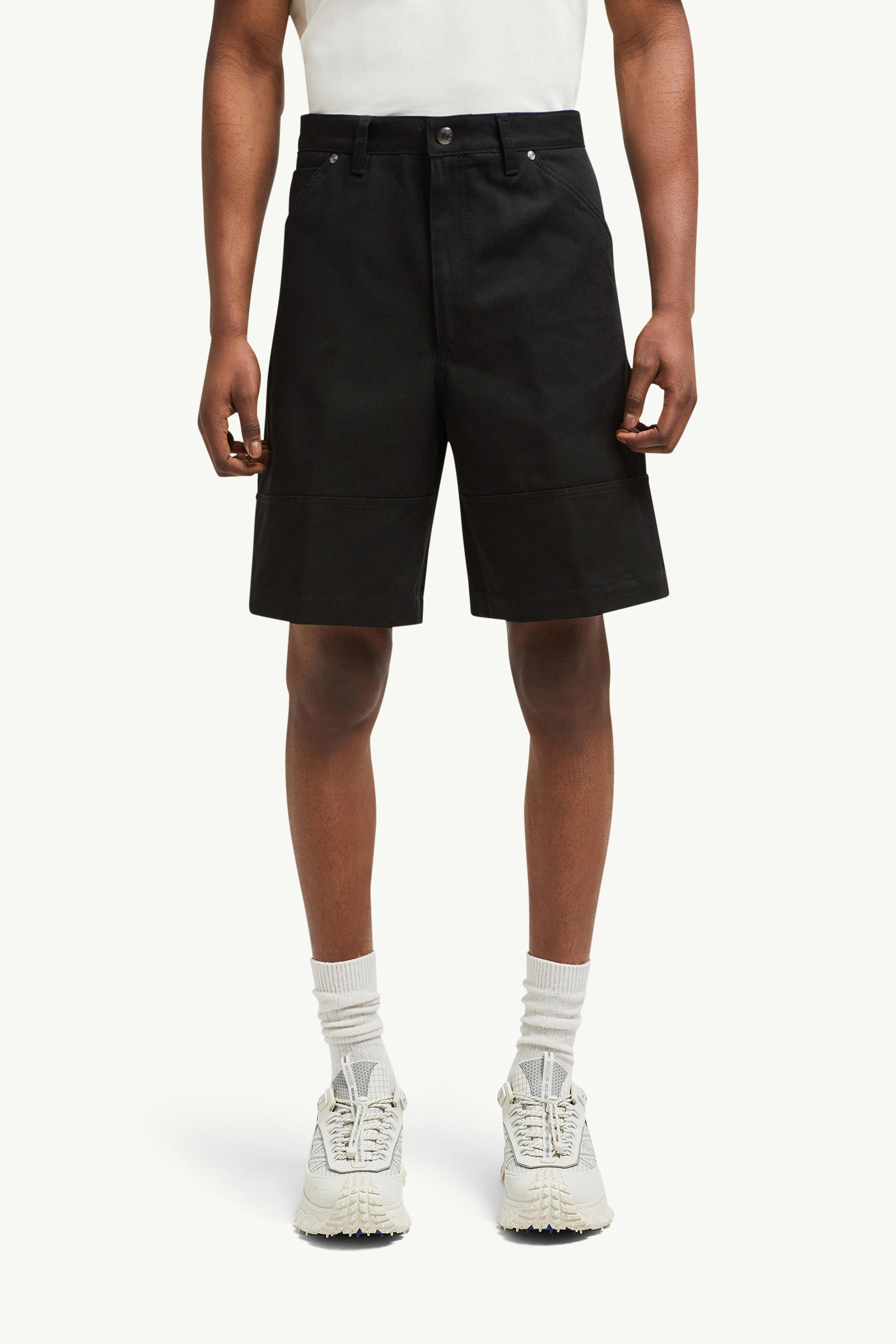 Cotton Bermuda Shorts Men Black Moncler 3