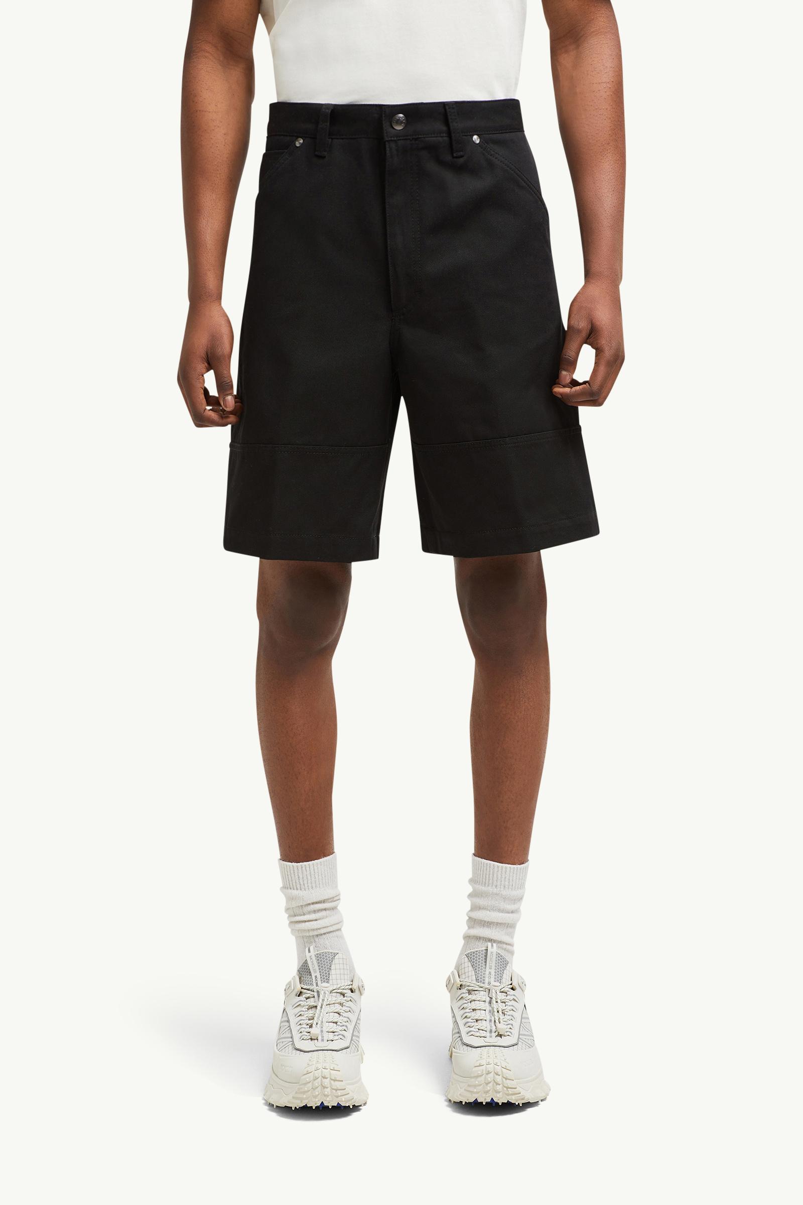 MONCLER メンズ ショートパンツ S 黒 MONCLER モンクレール メンズ ショートパンツ ブランド ロゴ