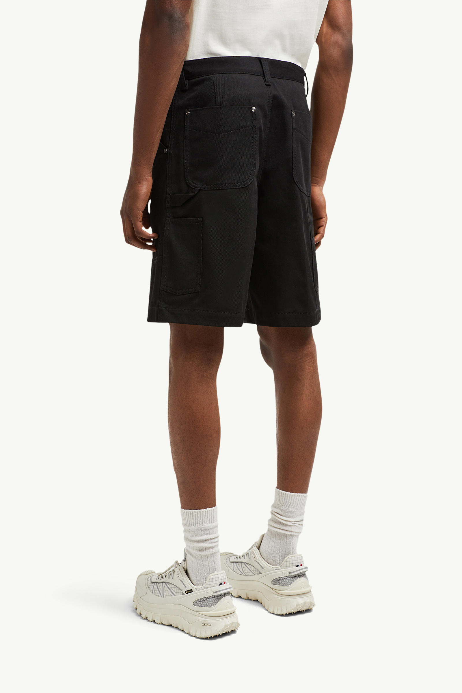 Cotton Bermuda Shorts Men Black Moncler 4