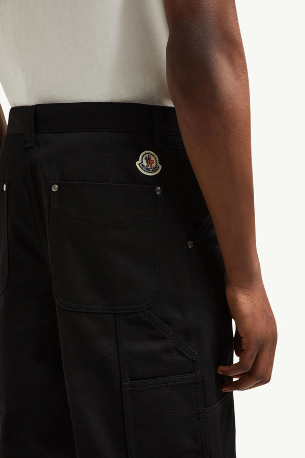 Bermuda en coton Hommes Noir Moncler 5