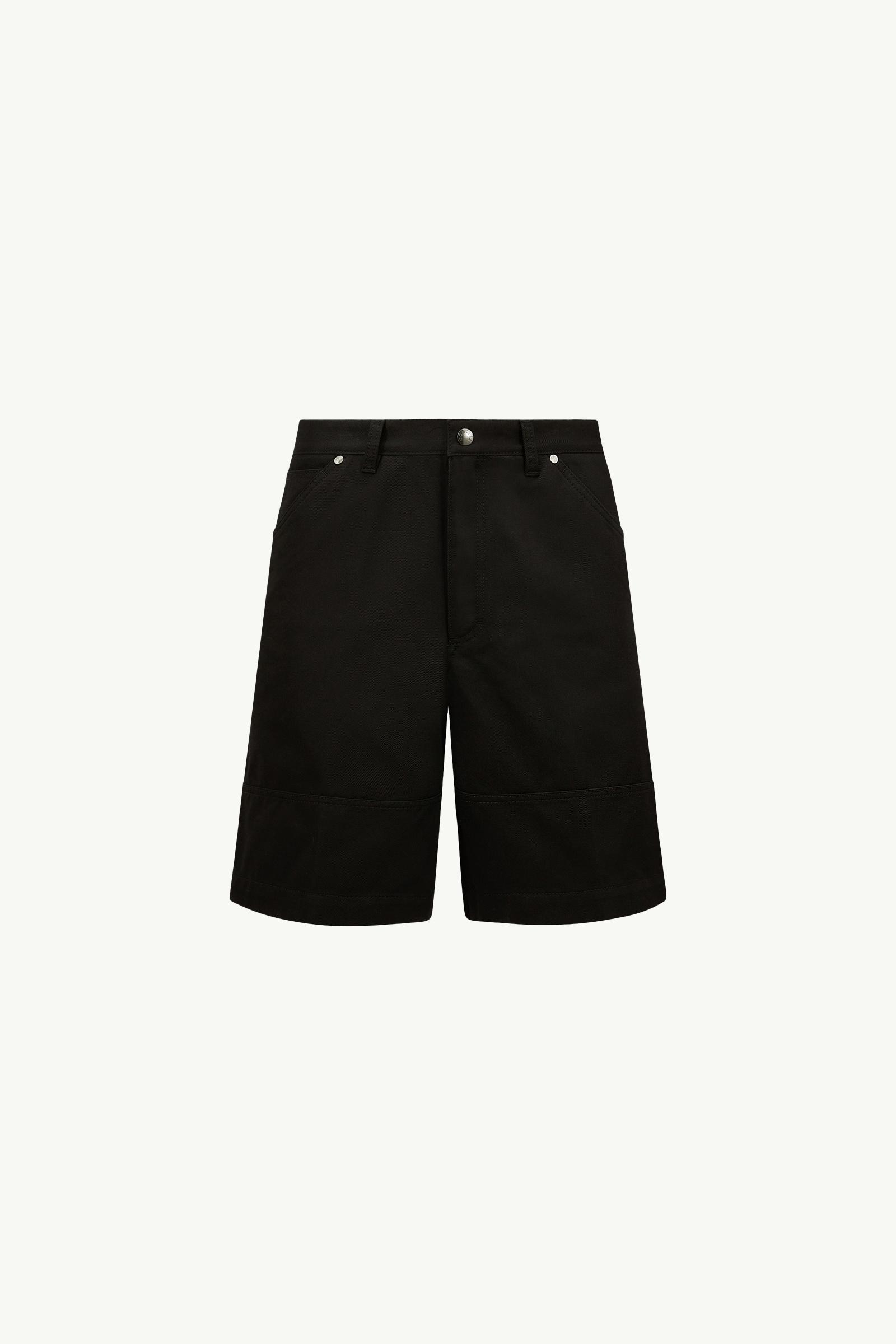 MONCLER モンクレール BERMUDA SHORTS M 国内正規品 Black Cotton Bermuda Shorts - Trousers & Shorts for Men