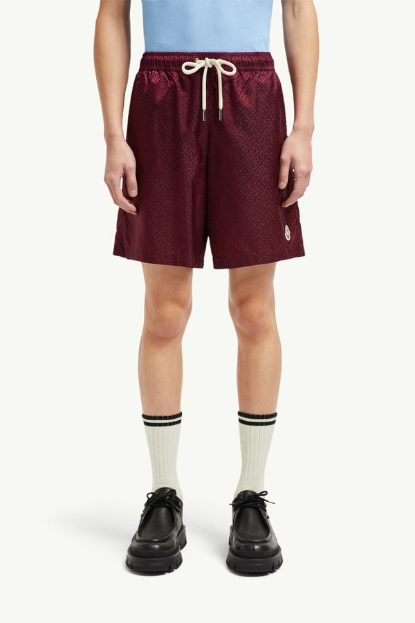 Short de bain en jacquard monogramme Hommes Bordeaux Moncler 3