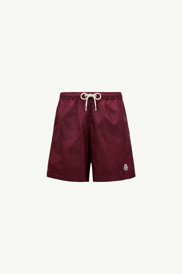 Short de bain en jacquard monogramme Hommes Bordeaux Moncler 2
