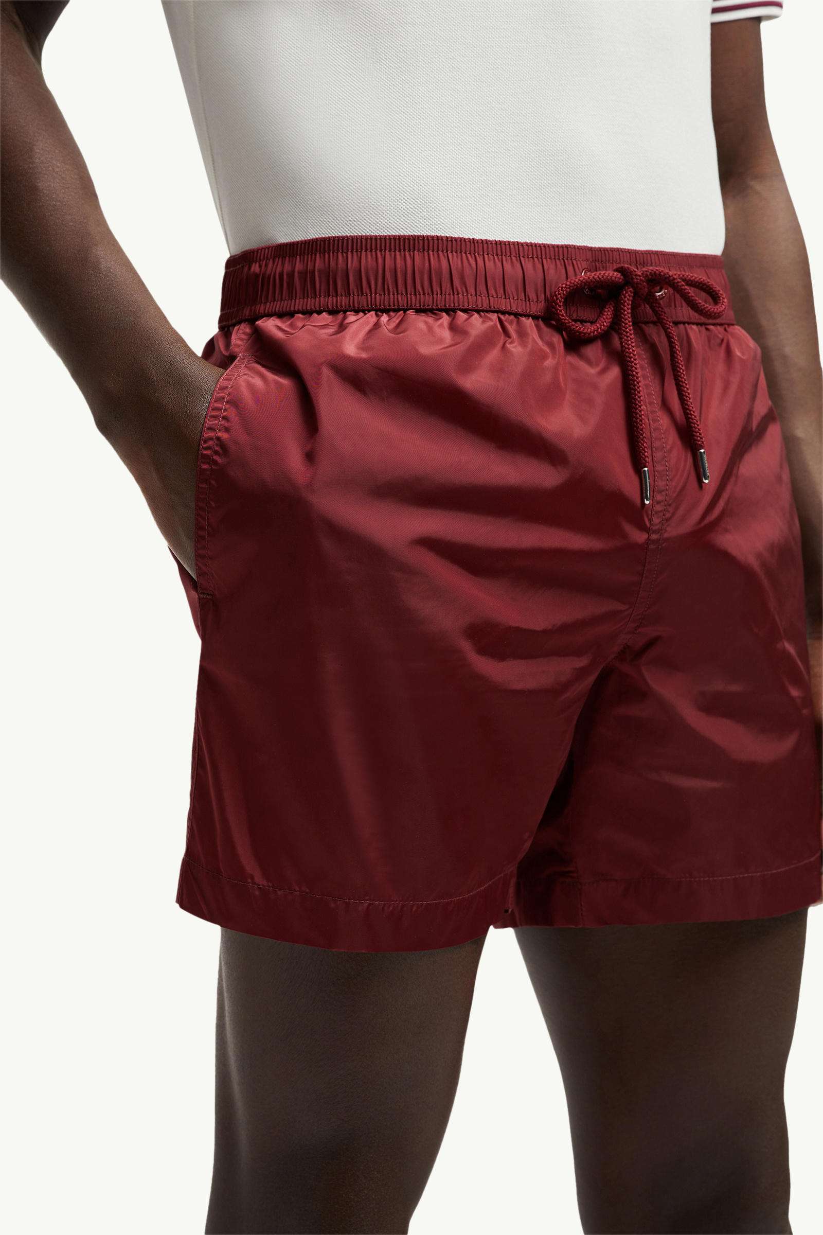 Logo Patch Swim Shorts Men Red Moncler 5