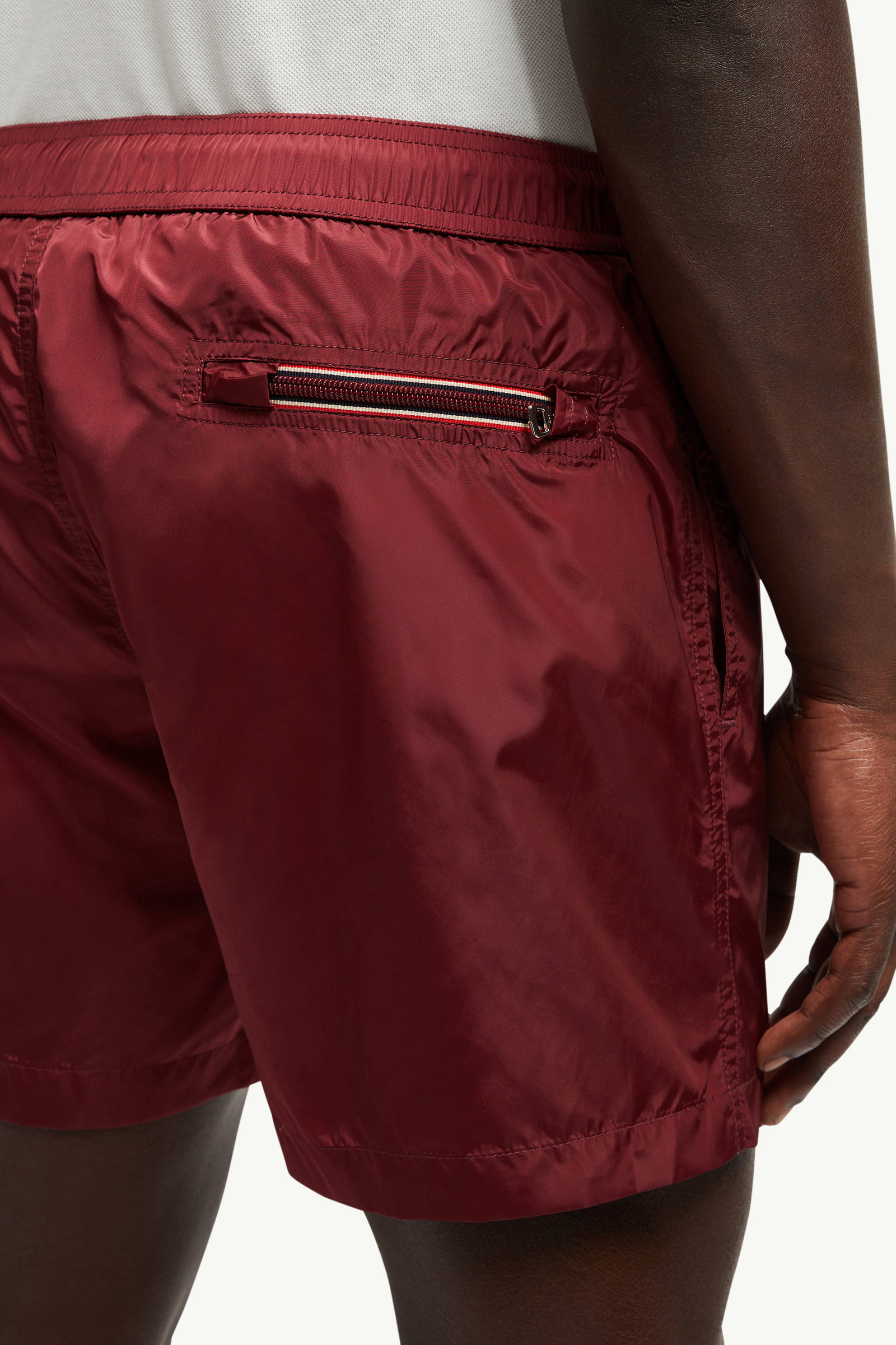Logo Patch Swim Shorts Men Red Moncler 6