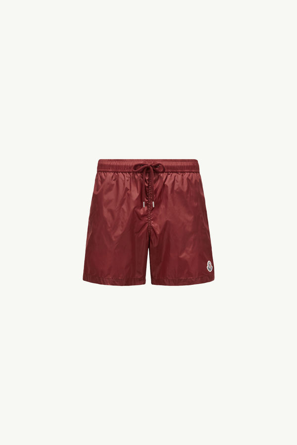 Logo Patch Swim Shorts Men Red Moncler 2