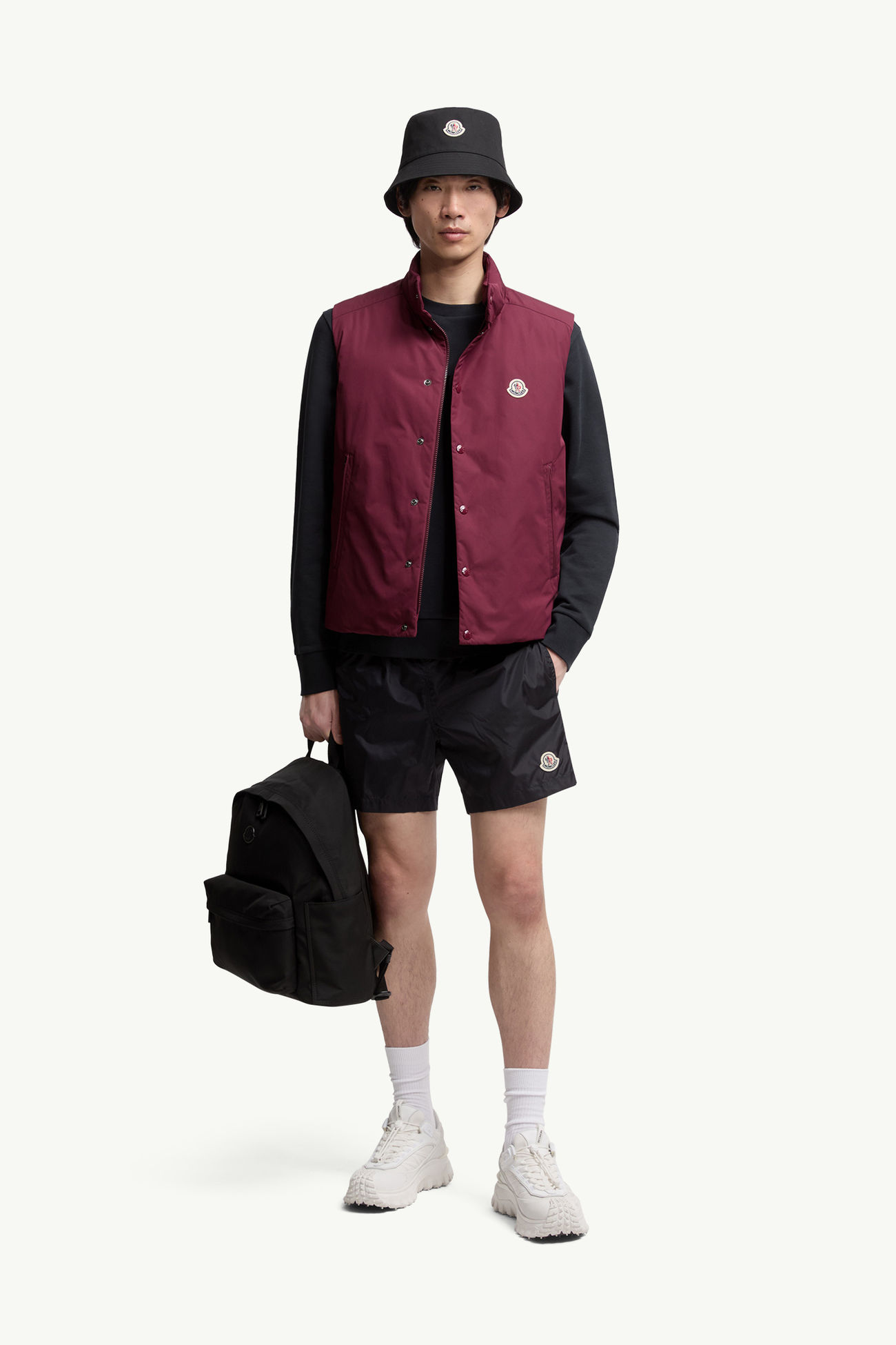 Badeshorts mit Logoaufnäher Herren Nachtblau Moncler 0