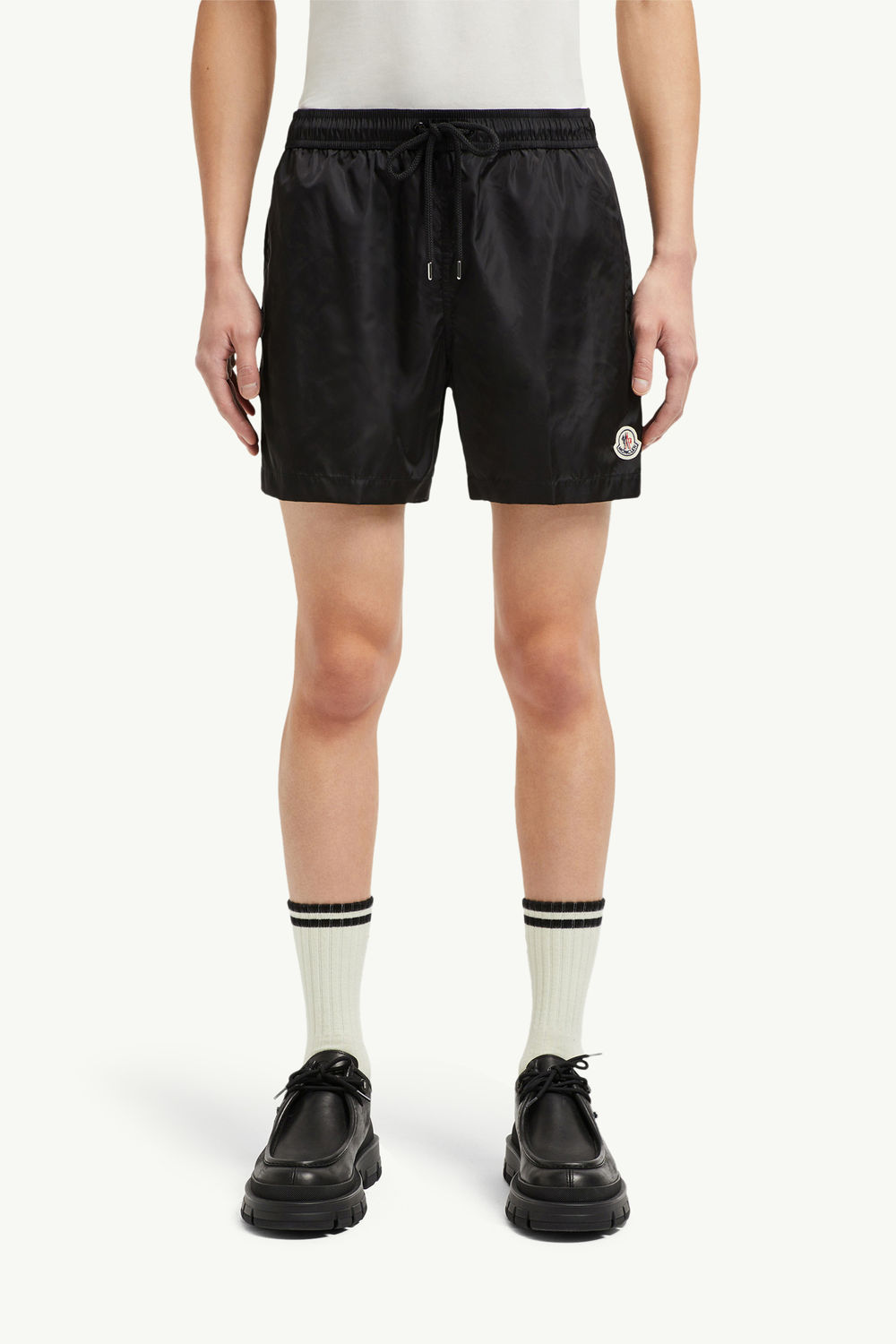 Logo Patch Swim Shorts Men Black Moncler 3
