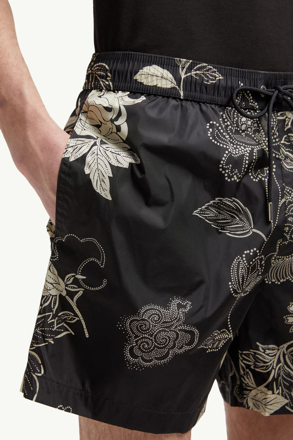 Floral Print Swim Shorts Men Black Moncler 5