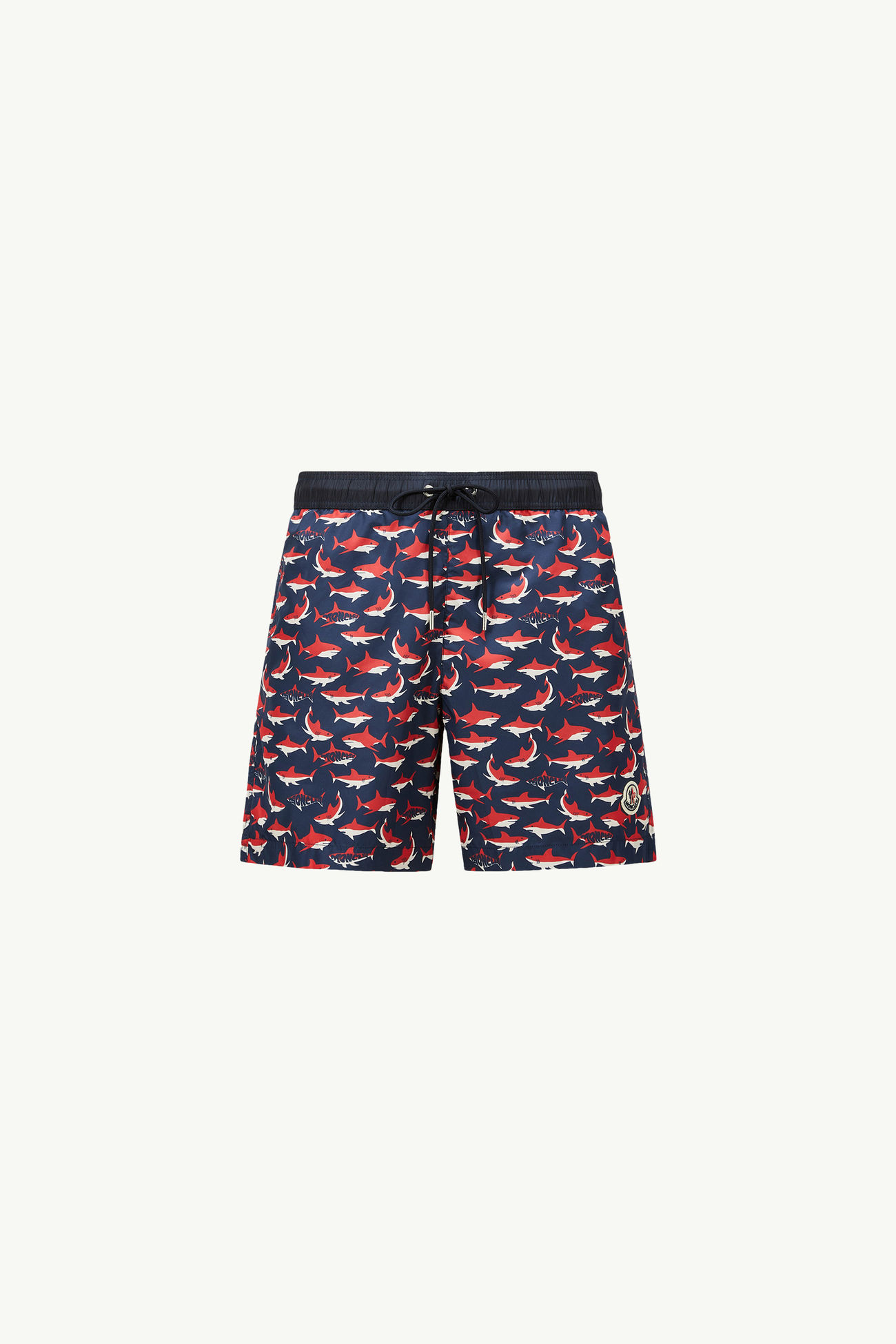 Badeshorts mit Hai-Print Herren Weiß & Blau & Rot Moncler 2