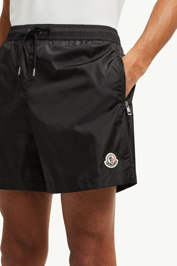 Logo Patch Swim Shorts Men Black Moncler 1