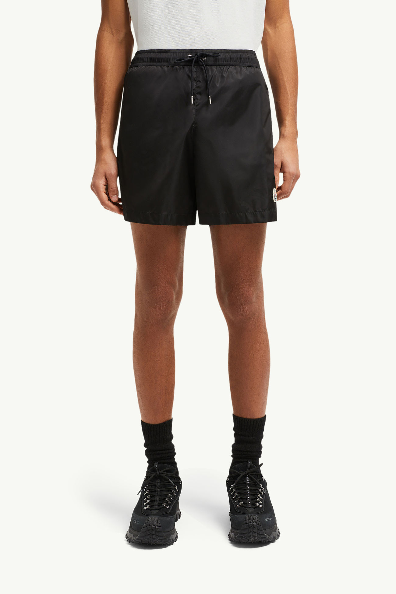 Badeshorts mit Logoaufnäher Herren Schwarz Moncler 3