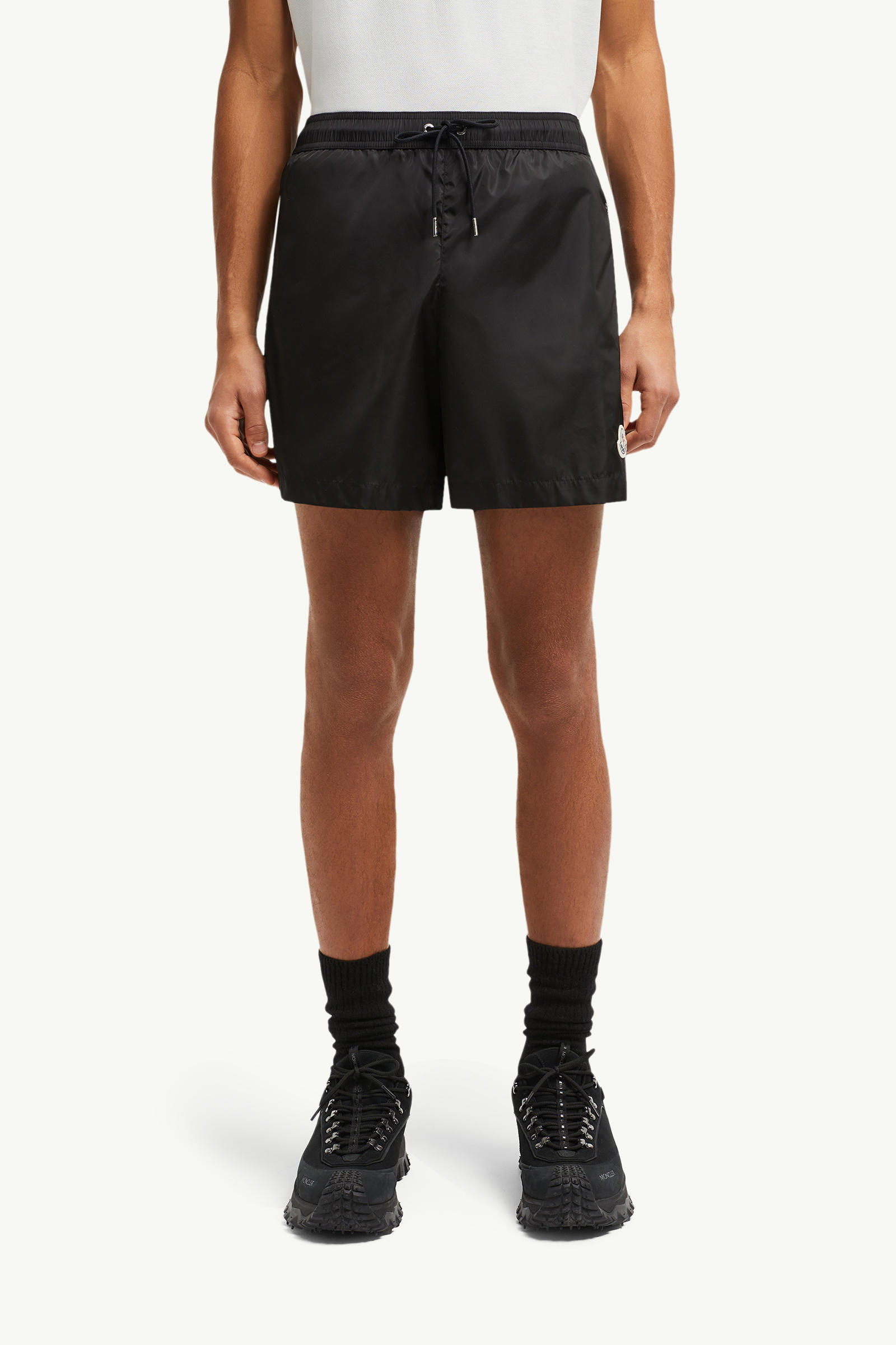 Logo Patch Swim Shorts Men Black Moncler 3