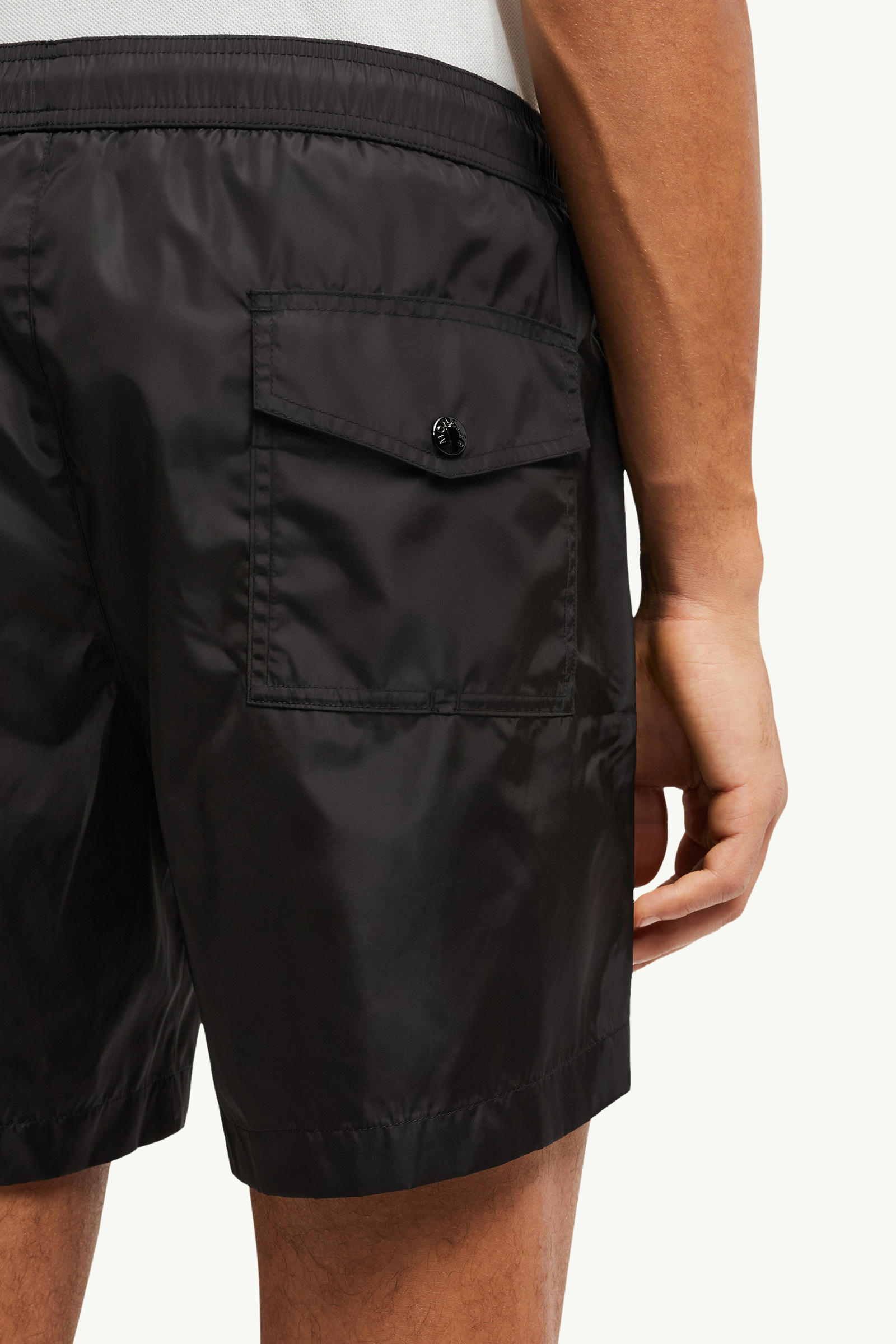 Logo Patch Swim Shorts Men Black Moncler 5
