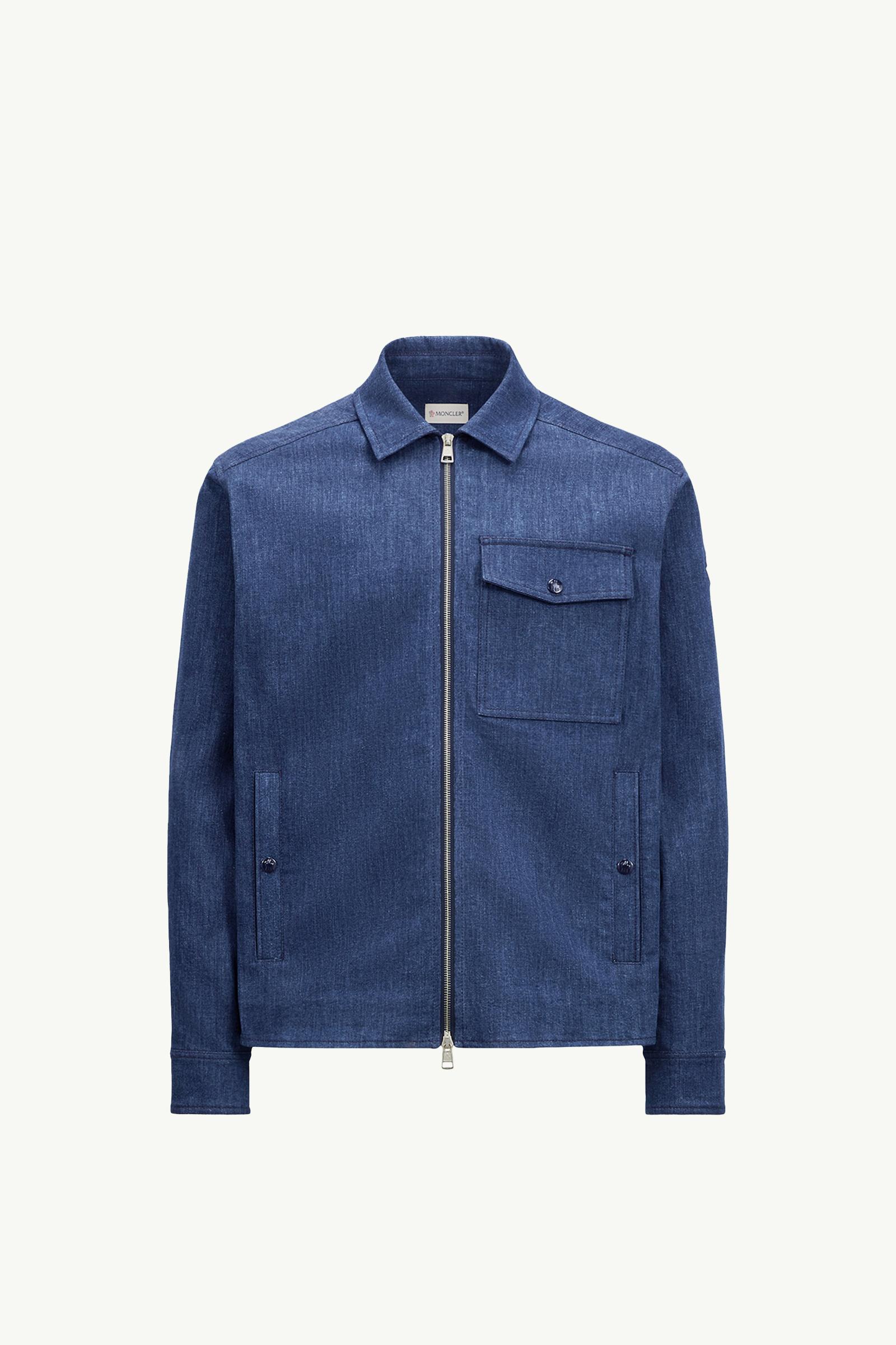 Denim Long Sleeve Zip-Up Shirt_findInBoutique_image