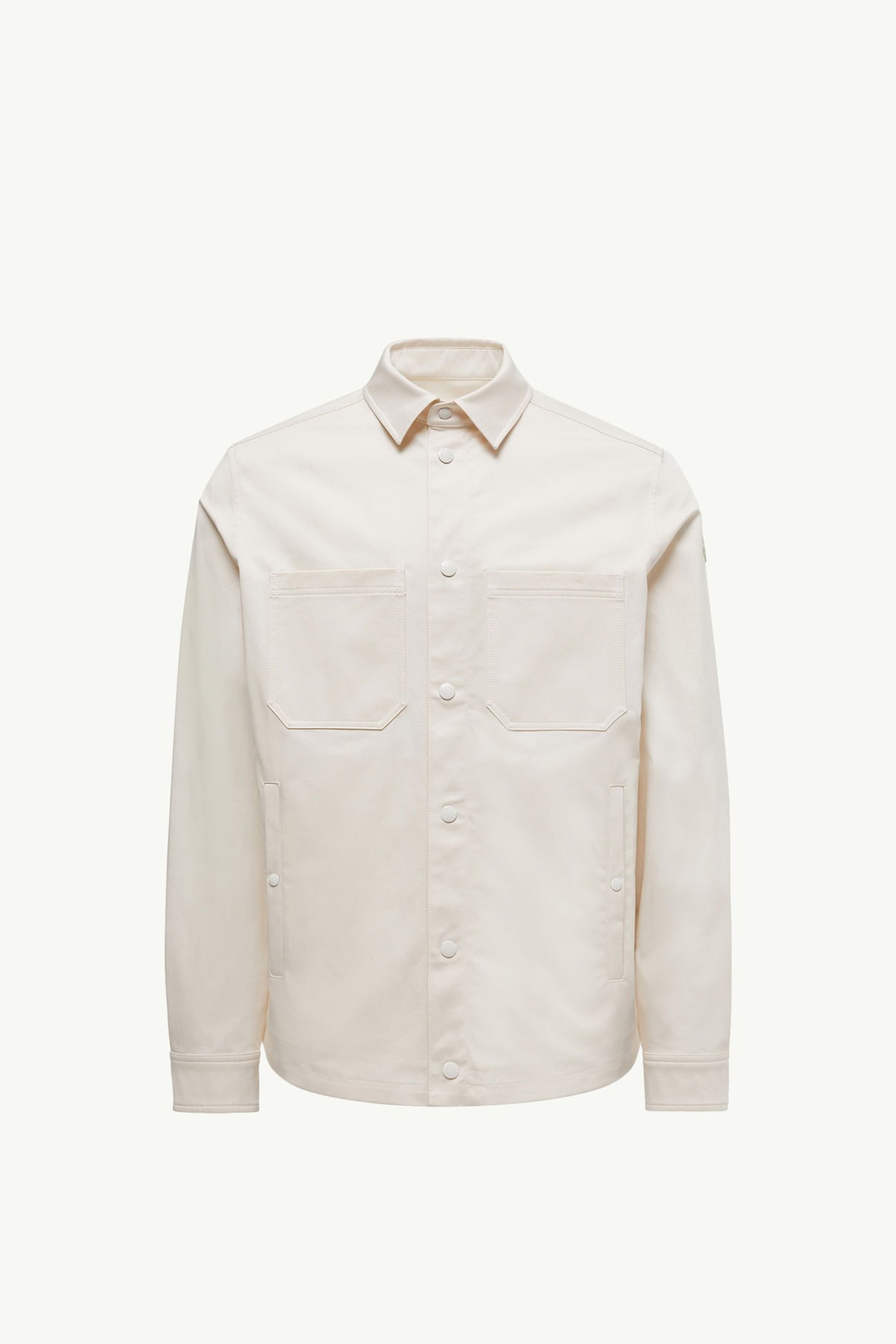 Cotton Gabardine Shirt Jacket Men White Ivory Moncler 2