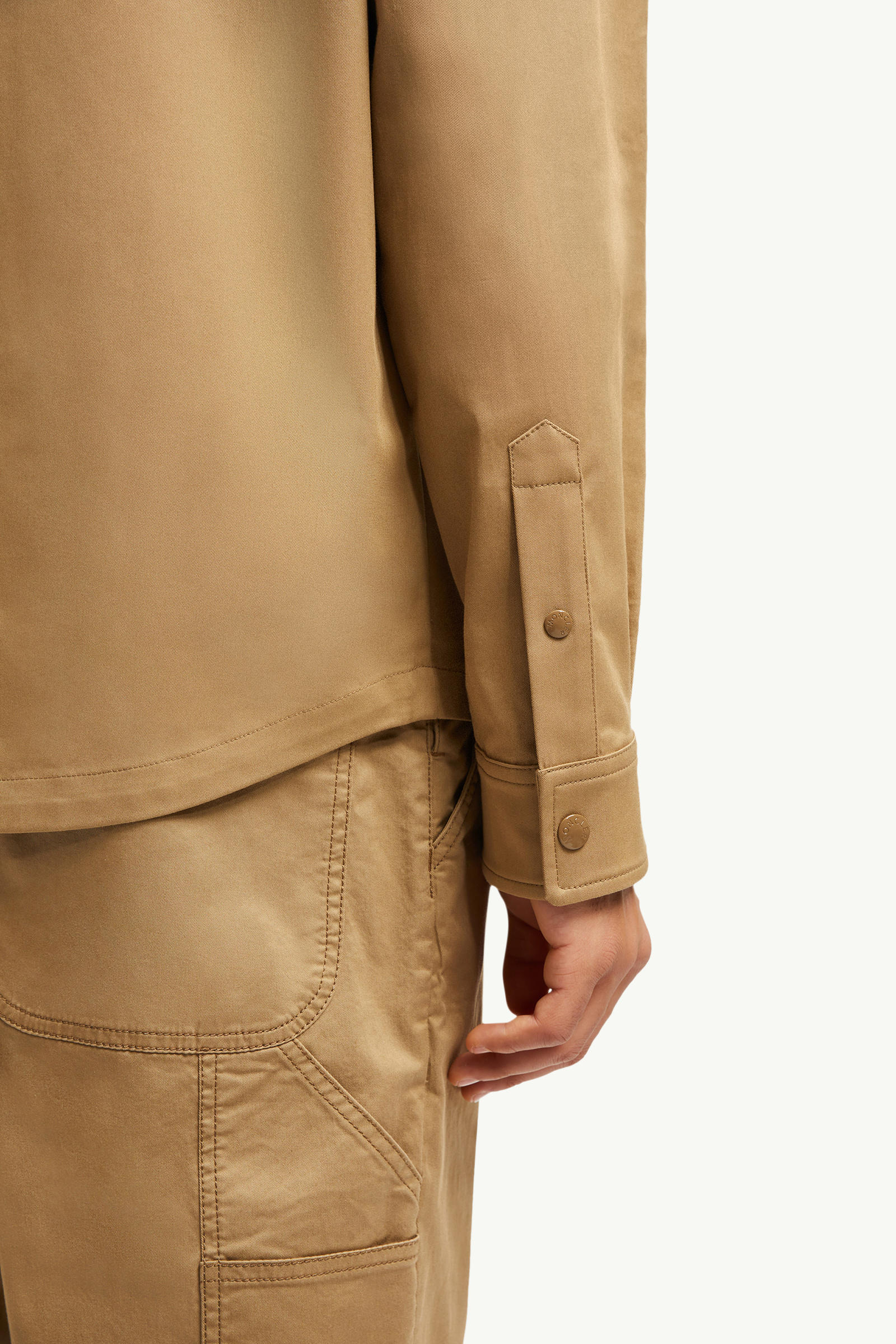 Giacca camicia in gabardine di cotone Uomo Beige Moncler 6