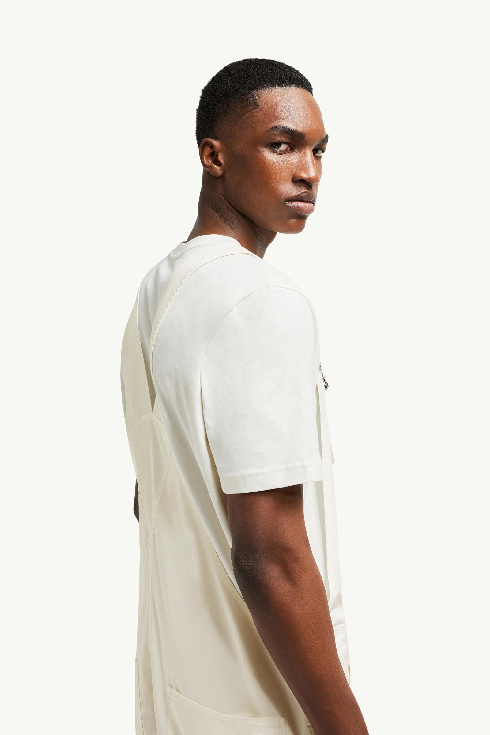 Cotton Gabardine Overalls White Moncler 1