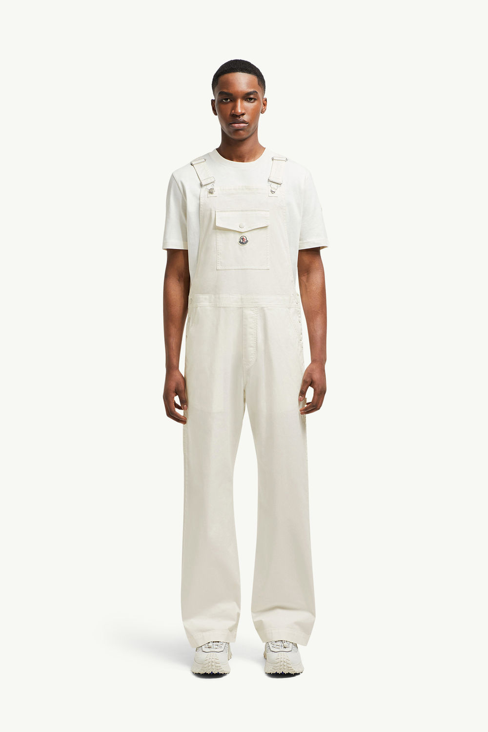 Cotton Gabardine Overalls White Moncler 3