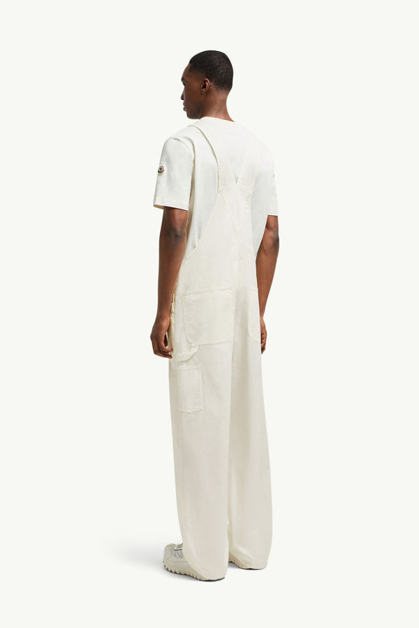Cotton Gabardine Overalls White Moncler 4