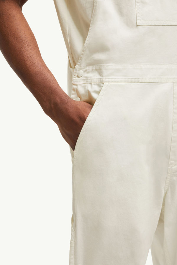 Cotton Gabardine Overalls White Moncler 6