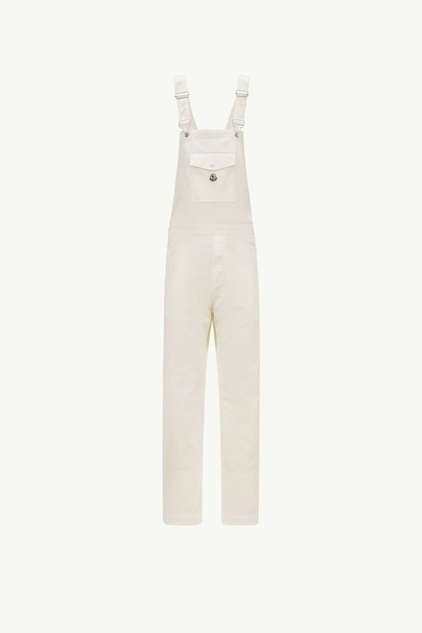 Cotton Gabardine Overalls White Moncler 2