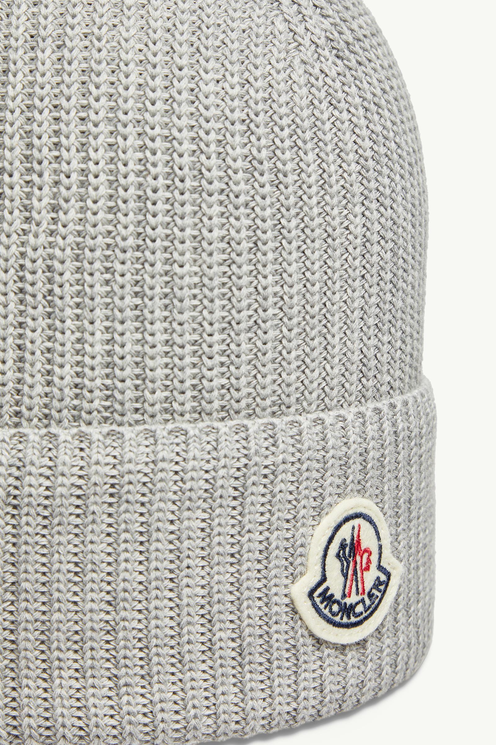 Grey Cotton Beanie - Hats & Beanies for Men | Moncler US