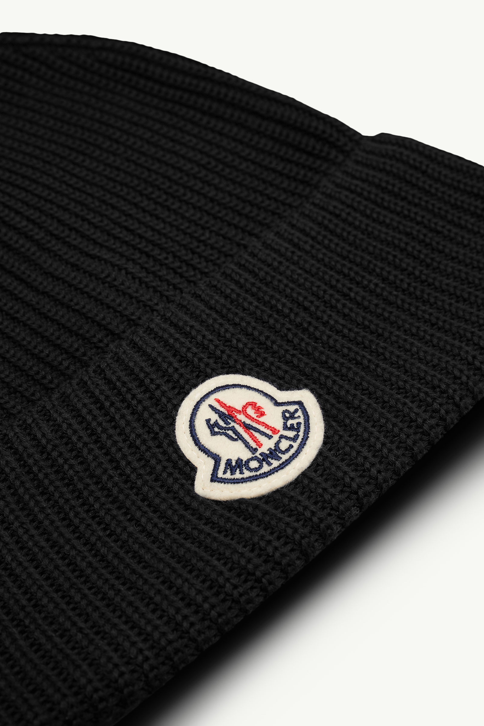 Cotton Beanie Men Black Moncler 2
