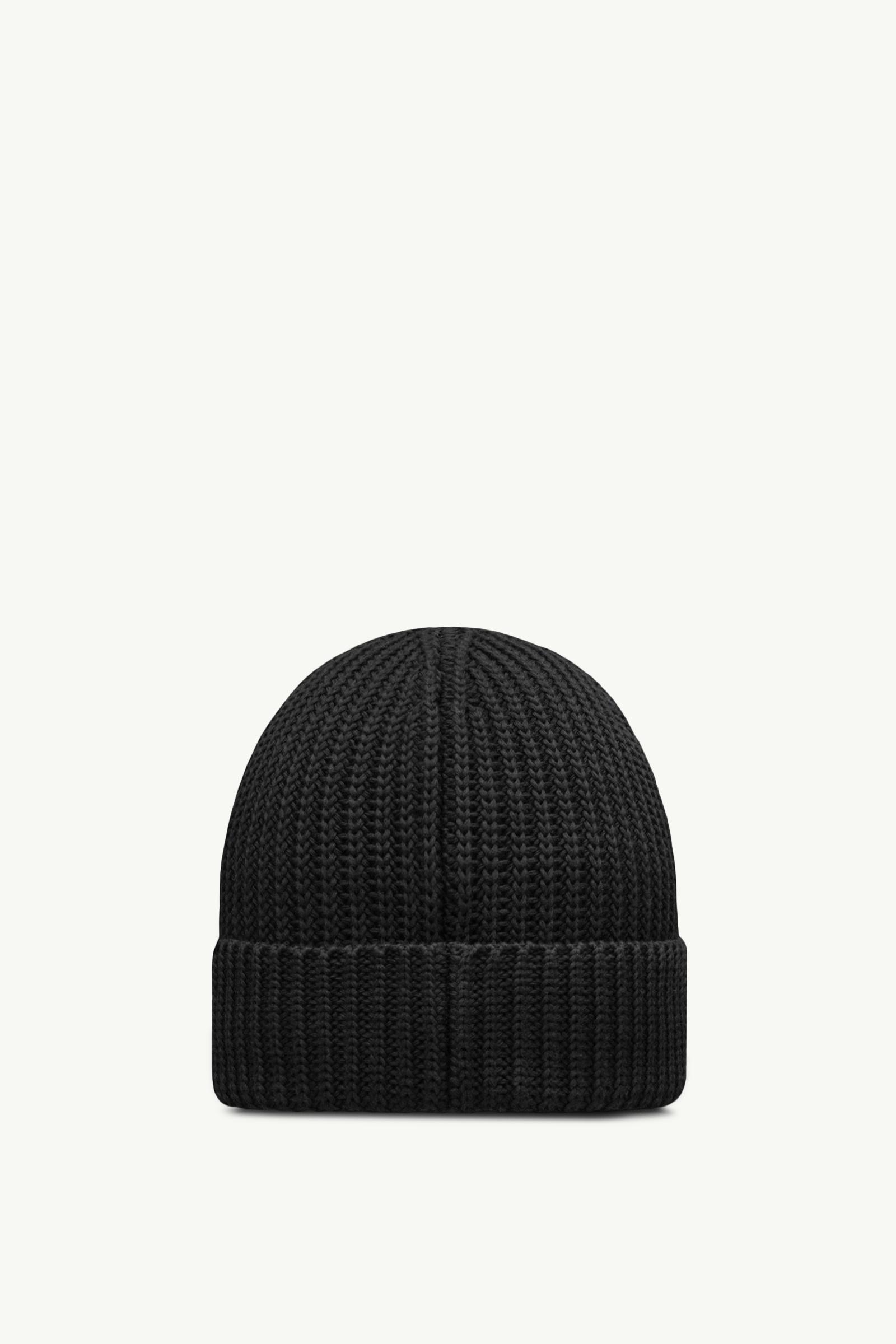MONCLER ニット帽 ダークグレー ロゴパッチ付き アウトレット】MONCLER モンクレール ニットキャップ メンズ