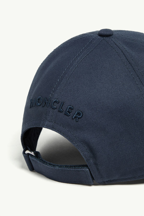Gabardine Baseball Cap Men Navy Blue Moncler 3