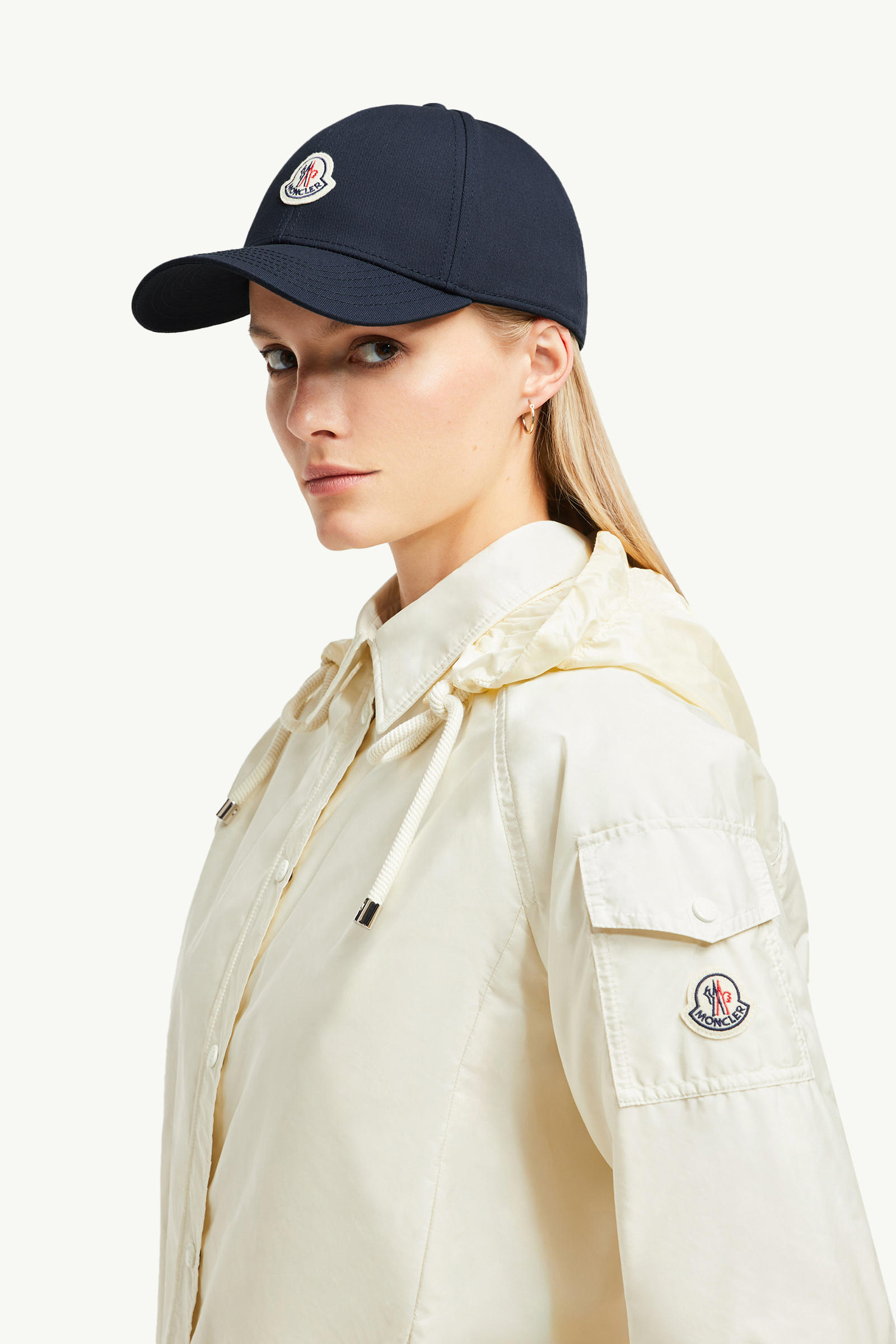 Gabardine Baseball Cap Men Navy Blue Moncler 5