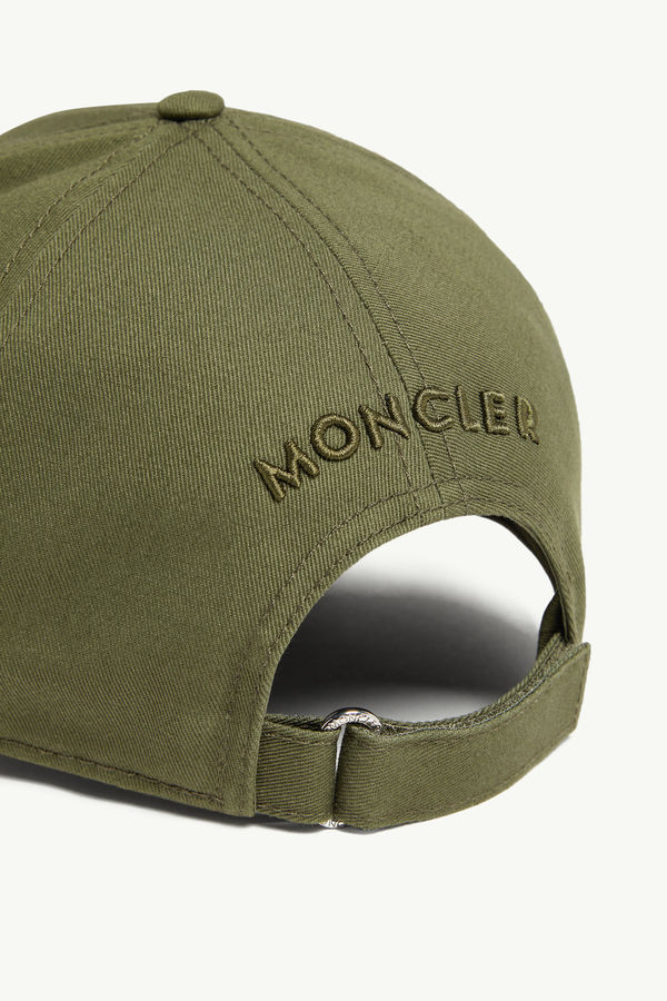 Gabardine Baseball Cap Men Olive Green Moncler 3